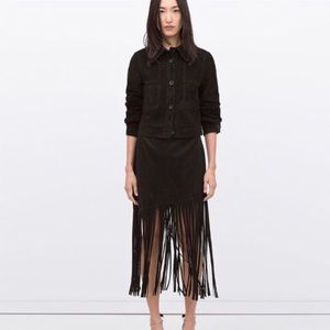 NWT Zara Suede Leather Jacket